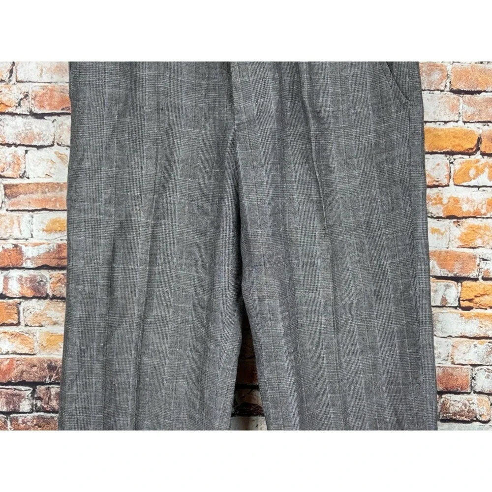 Banana Republic Men's Linen Blend Pants Check Pattern 29